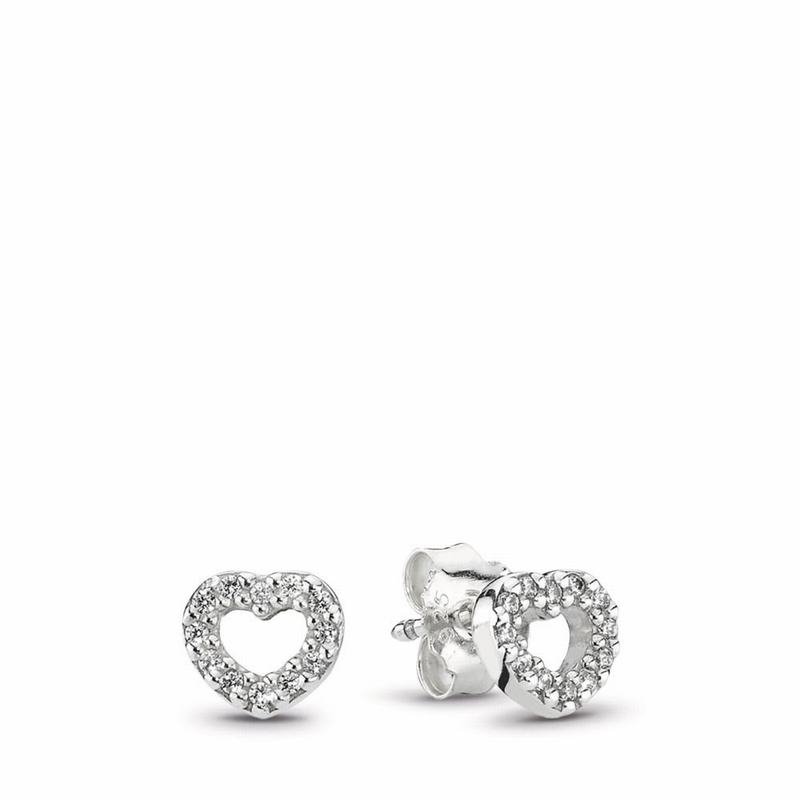 Pandora Be My Valentine Heart Stud Earrings Outlet NZ, Sterling Silver (058927-ROU)